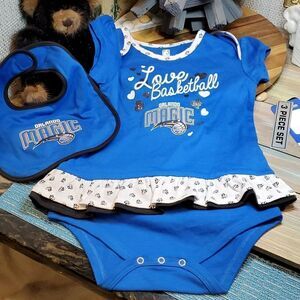 NBA Orlando Magic Girls 24m Outfit & Bib Set Basketball